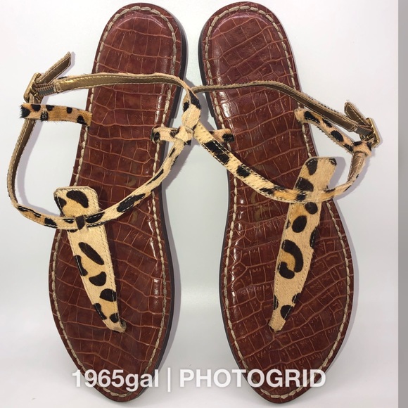 Sold!Sam Edelman Gigi Leopard-Print Calf Hair Sand - Picture 1 of 14
